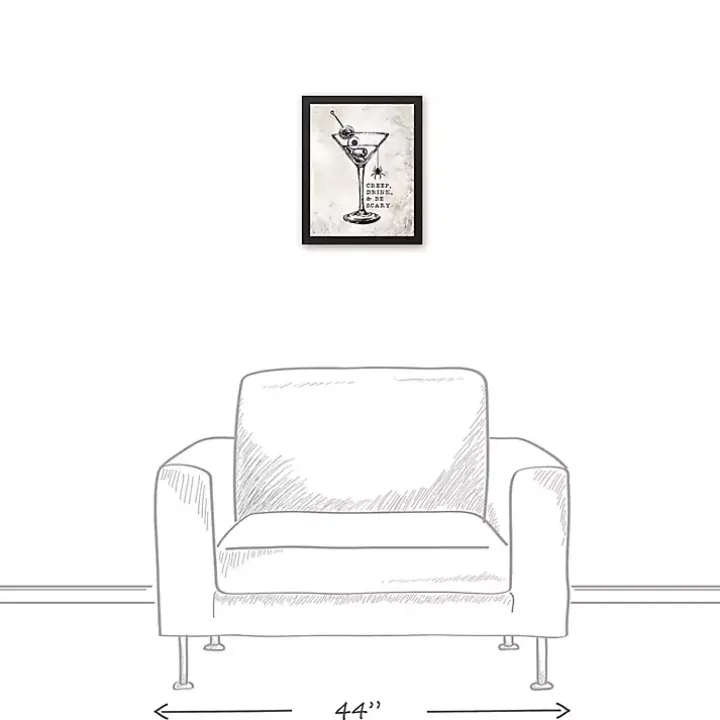 Creep Drink And Be Scary Framed Canvas Art Print