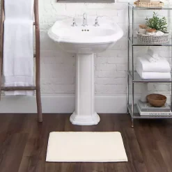 Creme Plush Reversible Cotton Bath Mat, 45 in.