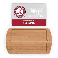 Crimson Tide Wood and Glass Serving Board
