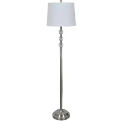 Crystal Spheres Brushed Nickel Floor Lamp