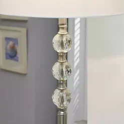Crystal Spheres Brushed Nickel Floor Lamp