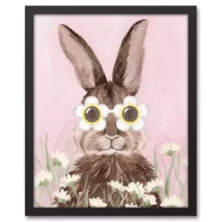 Daisy Sunnies Bunny Framed Canvas Art Print