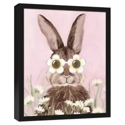 Daisy Sunnies Bunny Framed Canvas Art Print