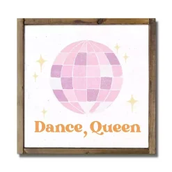 Dance, Queen Disco Ball Framed Wall Plaque