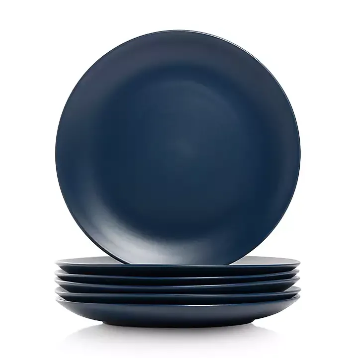 Dark Blue Classic Coupe Dinner Plates, Set of 6