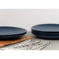 Dark Blue Classic Coupe Dinner Plates, Set of 6