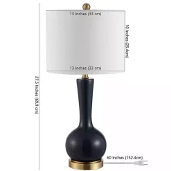 Dark Blue Glass Gaetna Table Lamp