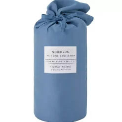 Dark Blue Microfiber 4-pc. Queen Sheet Set