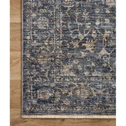Dark Blue Sorrento Medallion Area Rug, 5x7