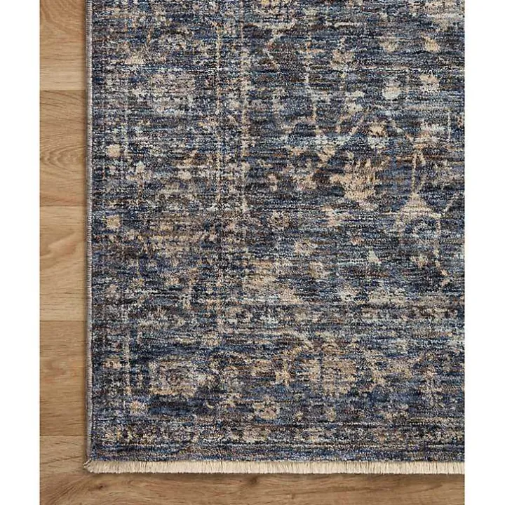 Dark Blue Sorrento Medallion Area Rug, 5x7