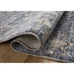 Dark Blue Sorrento Medallion Area Rug, 5x7