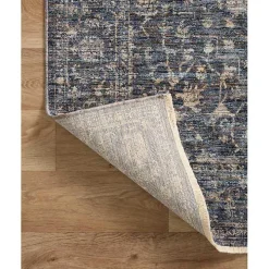 Dark Blue Sorrento Medallion Area Rug, 5x7