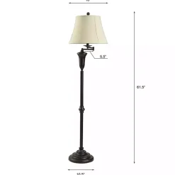 Dark Bronze Madison Swing Arm Floor Lamp