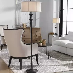 Dark Bronze Metal Flare Floor Lamp