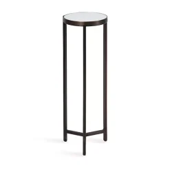 Dark Bronze Mirrored Tabletop Aguilar Drink Table