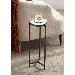 Dark Bronze Mirrored Tabletop Aguilar Drink Table