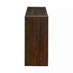 Dark Brown Distressed Wood Console Table