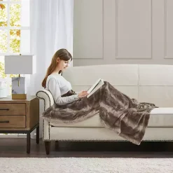 Dark Brown Faux Fur Oversized Throw Blanket