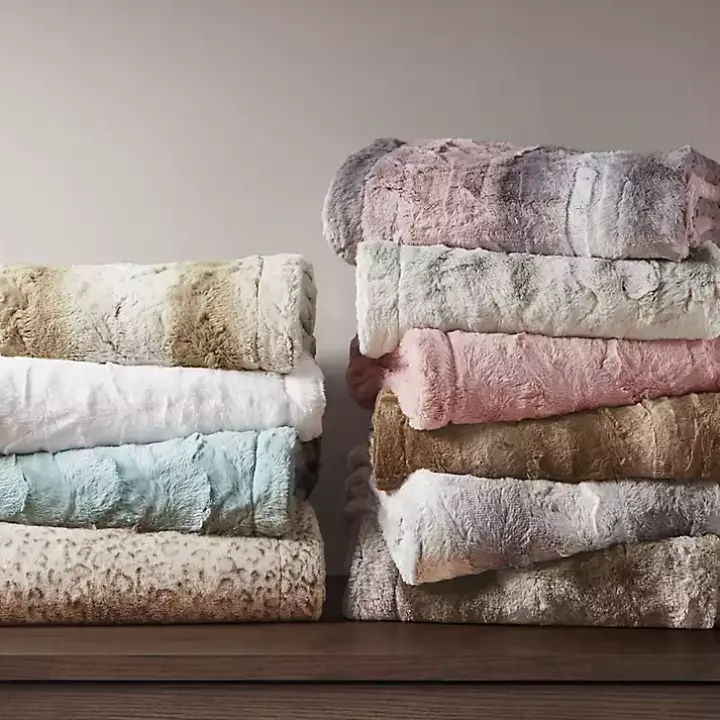 Dark Brown Faux Fur Oversized Throw Blanket