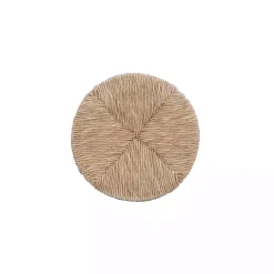 Dark Brown Seagrass Swivel Bar Stool