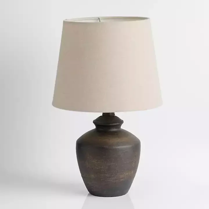 Dark Brown Textured Table Lamp