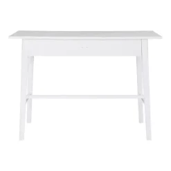 Dark Brown Wood 1-Drawer Midcentury Modern Desk