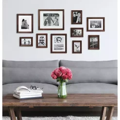 Dark Brown Wood 10-pc. Gallery Wall Frame Set