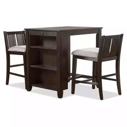 Dark Cherry Wood Kayla Counter Height 3-pc. Set