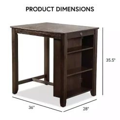 Dark Cherry Wood Kayla Counter Height 3-pc. Set