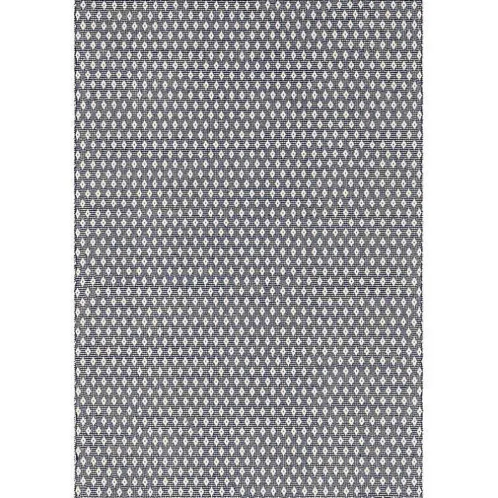 Dark Gray and Ivory Dainty Diamond Area Rug, 5x8