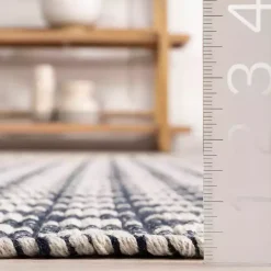 Dark Gray and Ivory Dainty Diamond Area Rug, 5x8