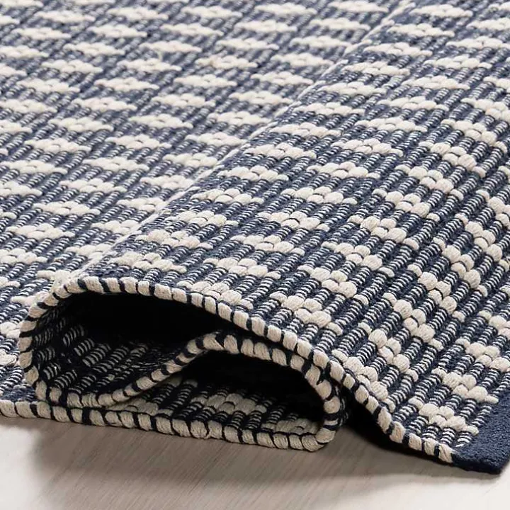 Dark Gray and Ivory Dainty Diamond Area Rug, 5x8