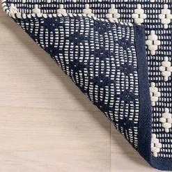 Dark Gray and Ivory Dainty Diamond Runner