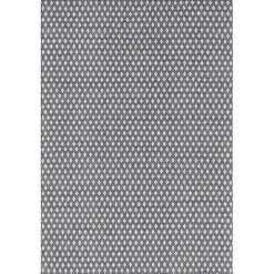 Dark Gray and Ivory Dainty Diamond Area Rug, 6x9