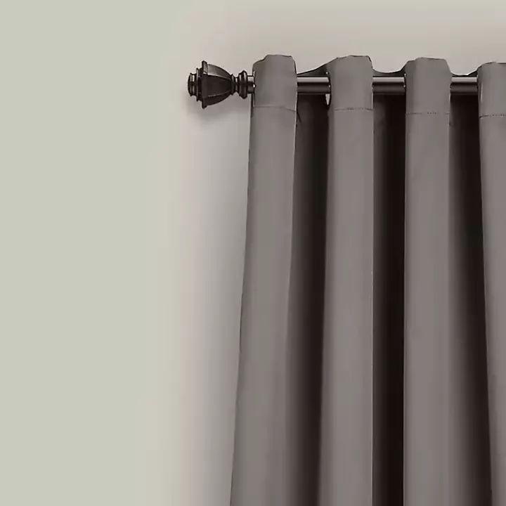 Dark Gray Blackout Curtain Panel Set, 95 in.
