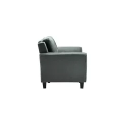 Dark Gray Kelly Microfiber Rolled Armchair