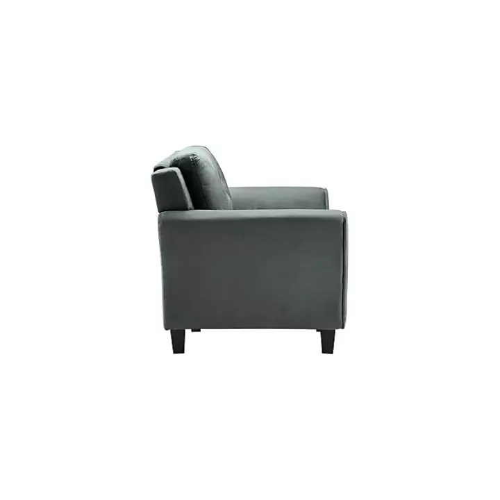 Dark Gray Kelly Microfiber Rolled Armchair