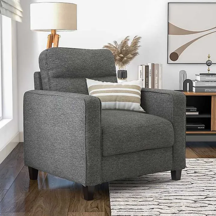 Dark Gray Performance Fabric Danna Accent Chair