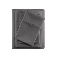 Dark Gray Rich Cooling Cotton Queen Sheet Set