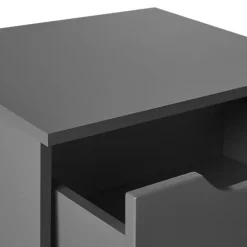 Dark Gray Stanley Single Drawer Nightstand