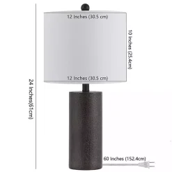 Dark Gray Textured Nori Table Lamp