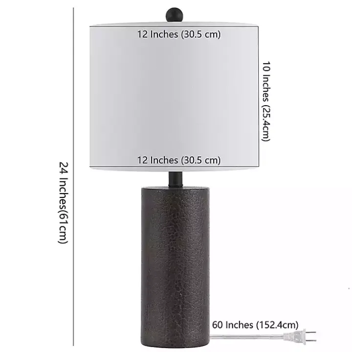 Dark Gray Textured Nori Table Lamp