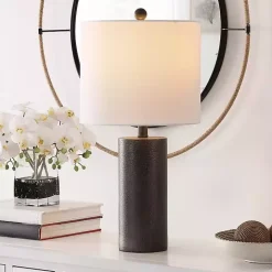 Dark Gray Textured Nori Table Lamp