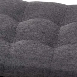 Dark Gray Tufted Contemporary Storage Bench
