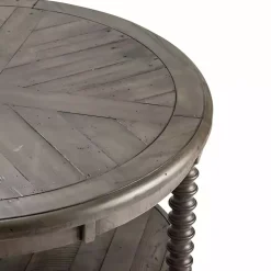 Dark Gray Turned Legs Cofee Table