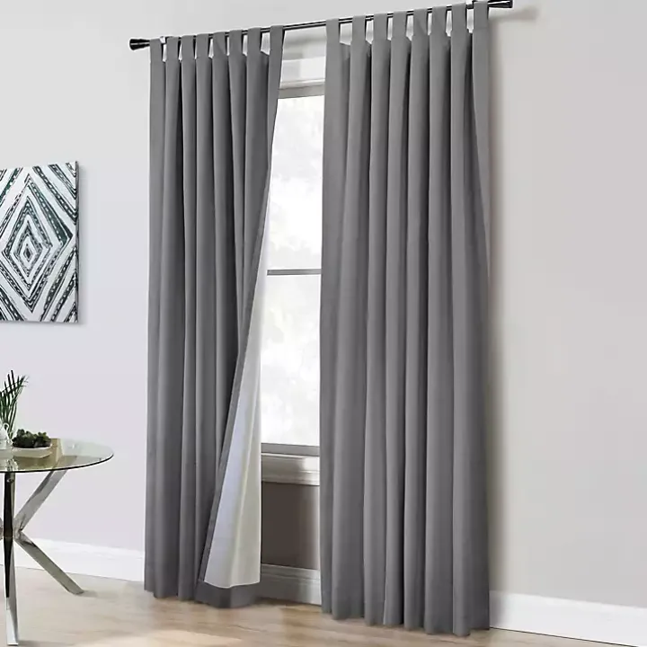 Dark Gray Ventura Blackout Curtain Panel, 95 in.