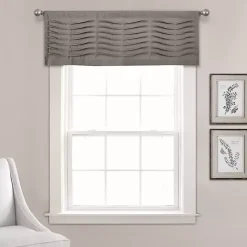 Dark Gray Wave Pattern Valance