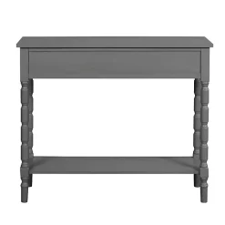 Dark Gray Wood 2-Drawer Barrett Console Table