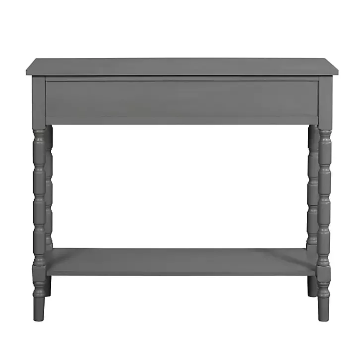 Dark Gray Wood 2-Drawer Barrett Console Table