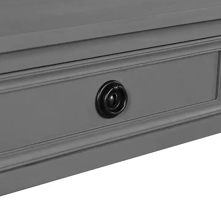 Dark Gray Wood 2-Drawer Barrett Console Table